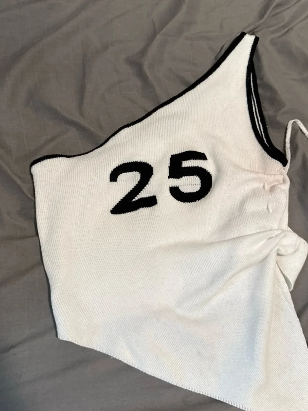 White Number 25 Knit Women's Tank Top
